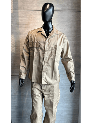 Overol Camisa y Pantalón Dril Color: Caqui Ref. 100130