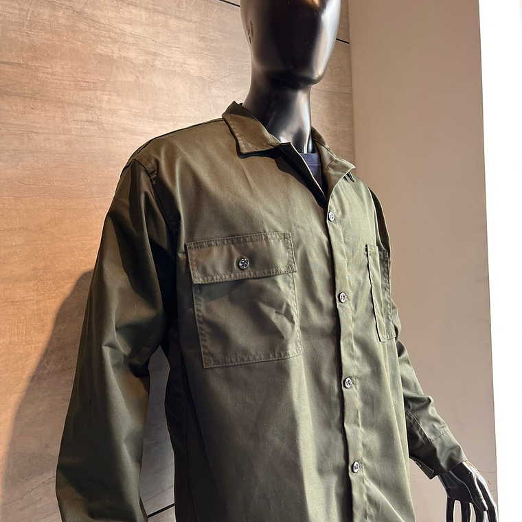 Overol Camisa y Pantalón Dril Verde Militar Ref. 100160 3