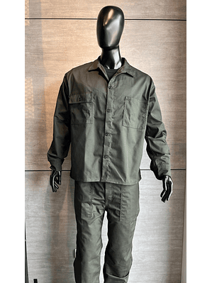 Overol Camisa y Pantalón Dril Verde Militar Ref. 100160