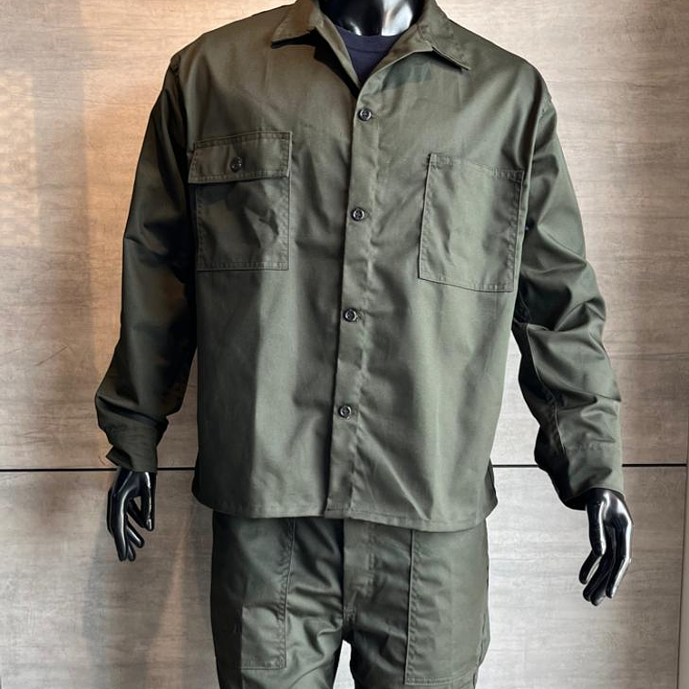 Overol Camisa y Pantalón Dril Verde Militar Ref. 100160 1