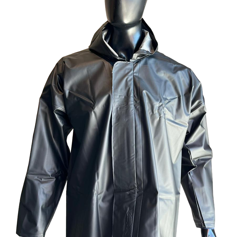 Chaqueta Impermeable Cremallera y Velcro Negro Ref. 1831 1