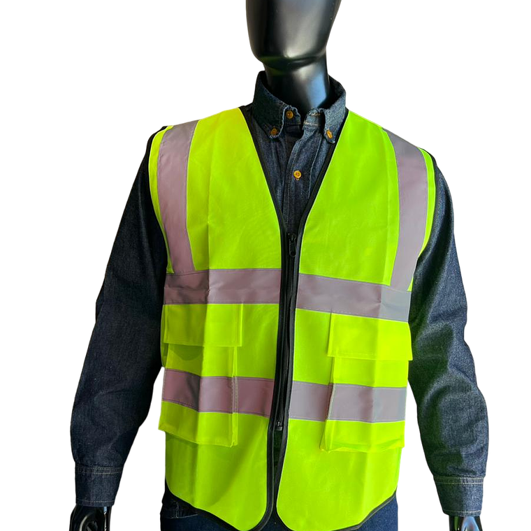 Chaleco Reflectivo Neon con Cremallera y Bolsillos Ref. 80118 1