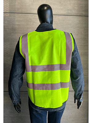 Chaleco Reflectivo Neon con Cremallera y Bolsillos Ref. 80118