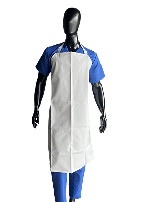Delantal Impermeable Mediano Blanco Ref. 2512