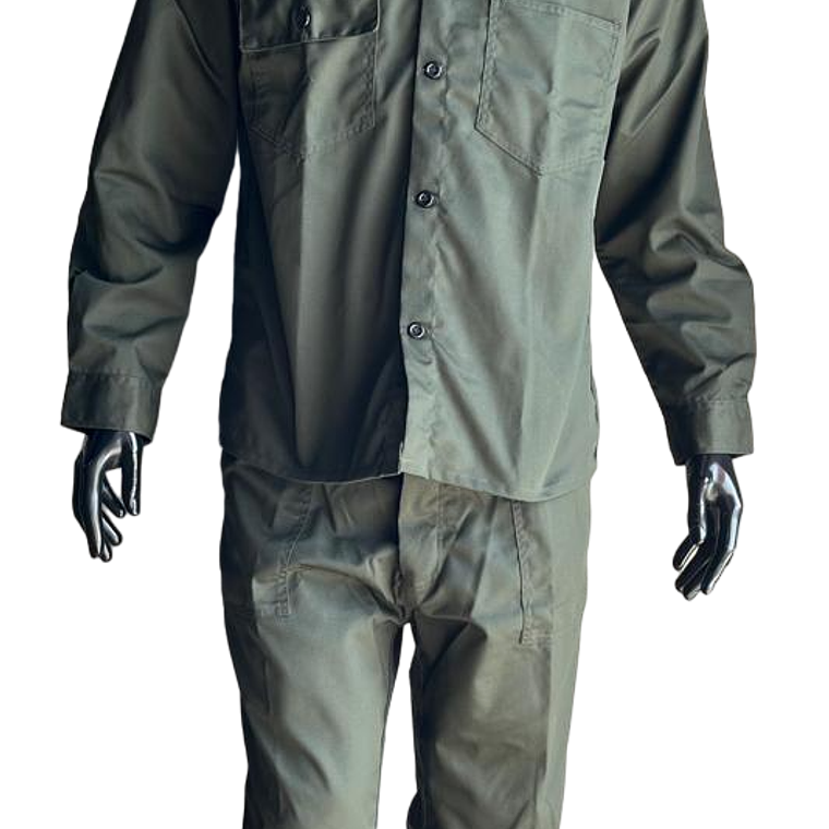 Overol Camisa y Pantalón Dril Verde Militar Ref. 100160 2