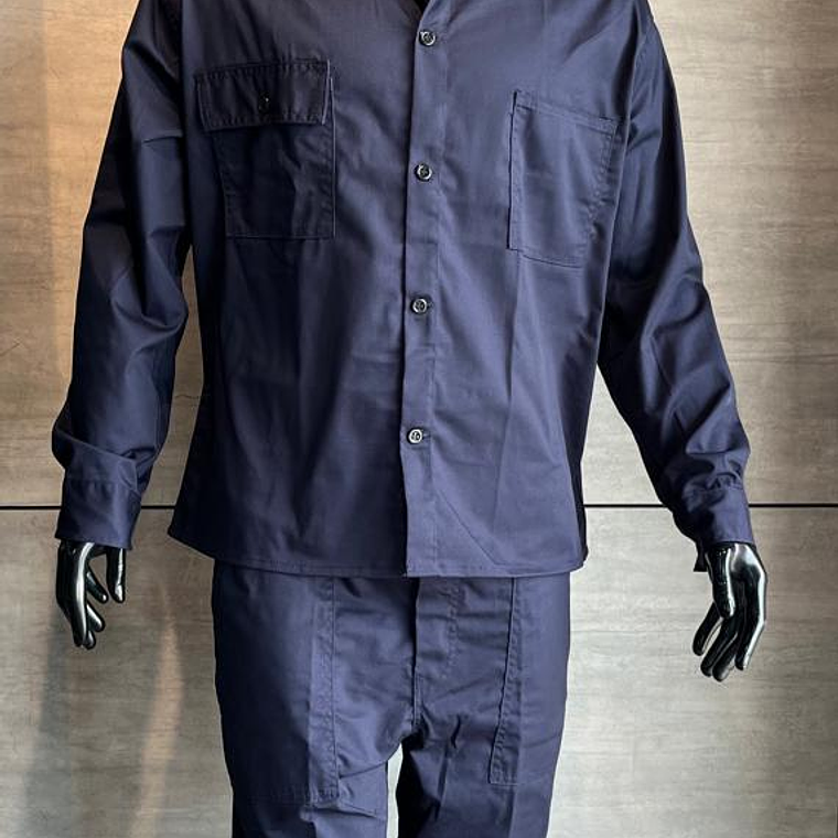 Overol Camisa y Pantalón Dril Color: Azul Oscuro Promoción Poliester Ref. 100410 3