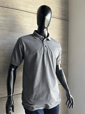 Camiseta Polo Gris Manga Corta Ref. 220170