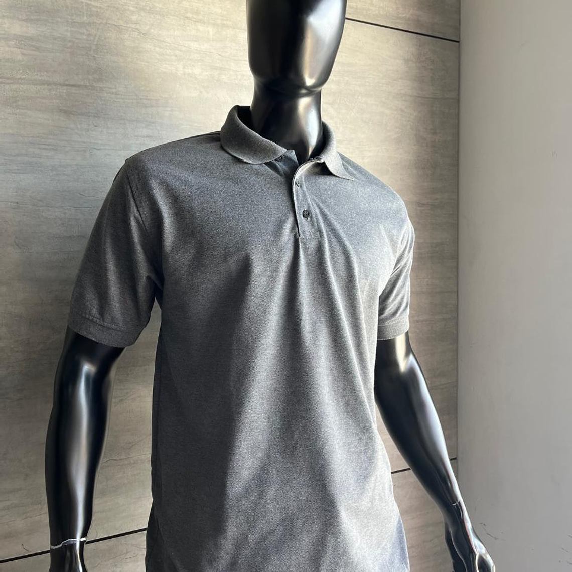 Camiseta Polo Gris Manga Corta Ref. 220170 2