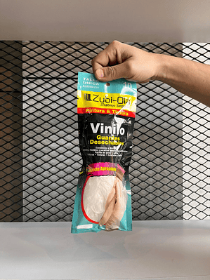 Guante de Vinilo Zubiola Bolsa X 10 Unidades Ref 11930110