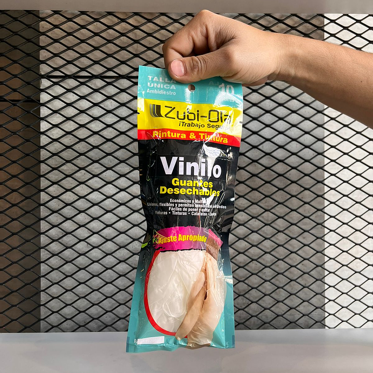 Guante de Vinilo Zubiola Bolsa X 10 Unidades Ref 11930110 1