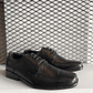 Zapato Caballero Negro Amarrar Cuero con Costura Adelante Ref. 1221 - Miniatura 2