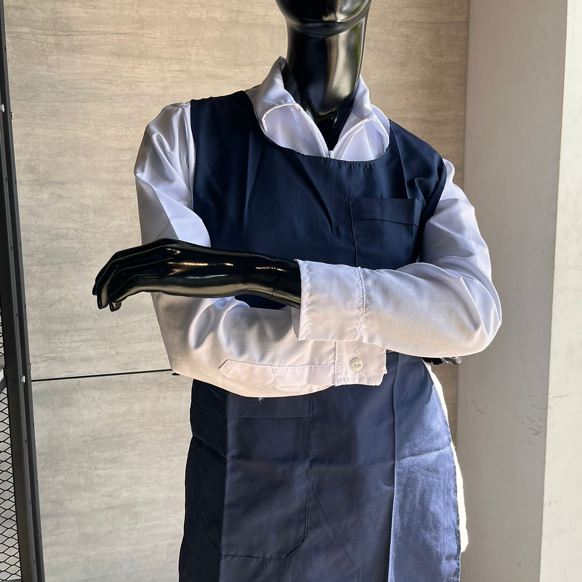 Delantal Dacrón Azul Oscuro Ref. 180120 1