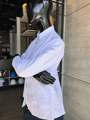 Camisa Oxford Blanca Dama Manga Larga Ref. 130320