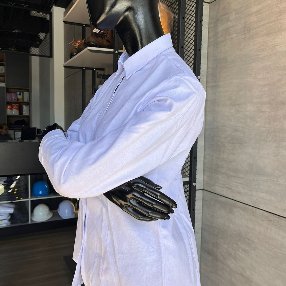 Camisa Oxford Blanca Dama Manga Larga Ref. 130320 2