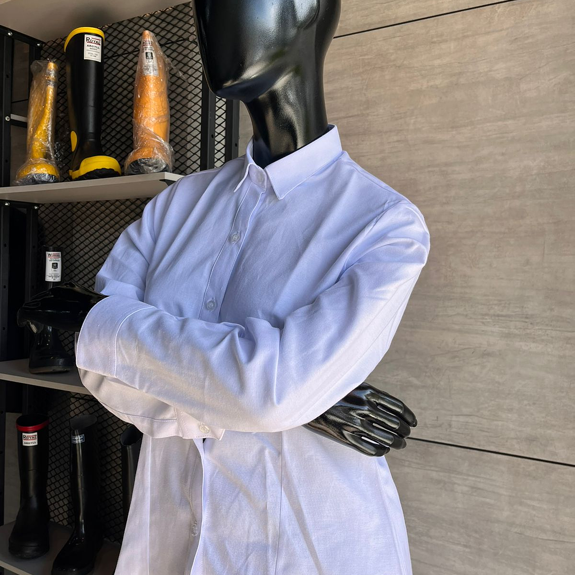 Camisa Oxford Blanca Dama Manga Larga Ref. 130320 3