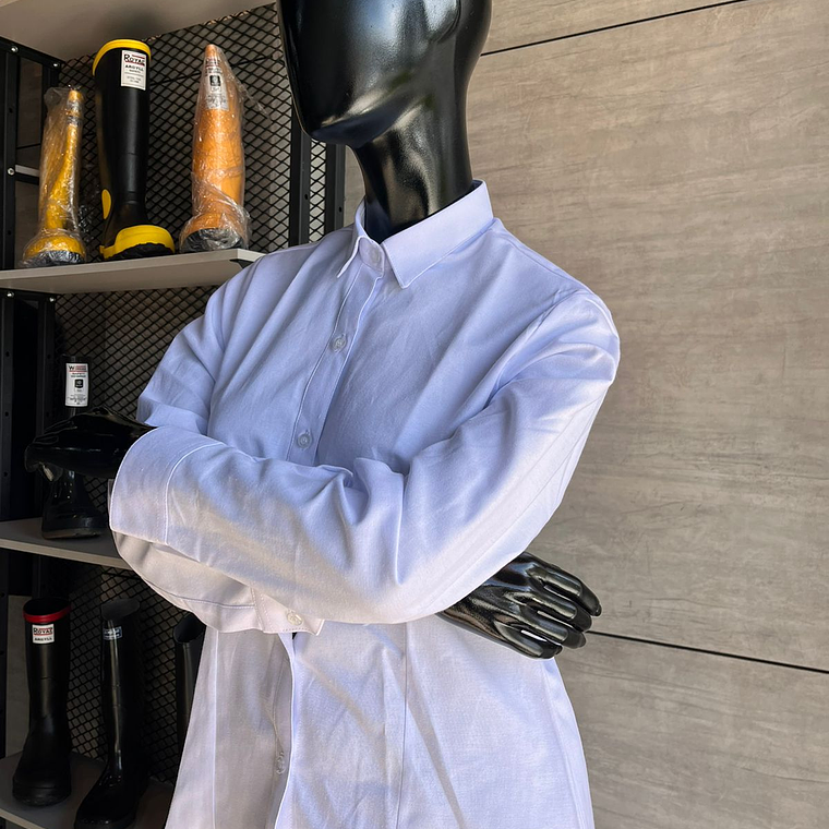 Camisa Oxford Blanca Dama Manga Larga Ref. 130320 3