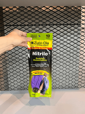 Guante Nitrilo Zubiola x 10 unidades Ref. 11935406