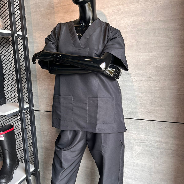 Uniforme Antifluido Cuello V Color Negro Ref. 170270 4