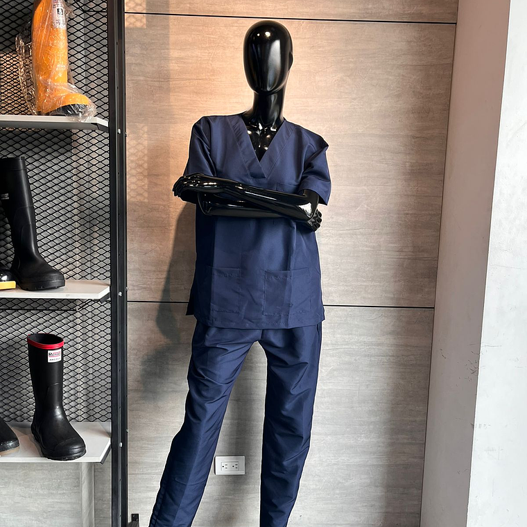 Uniforme Antifluido Cuello V Azul Oscuro Ref. 170210 4