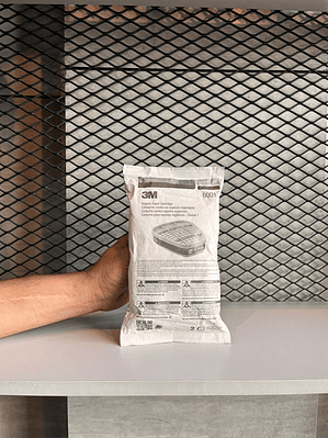 Cartucho 3M Vapores Orgánicos x 2 Unidades Ref. 6001 para 1 pieza facial