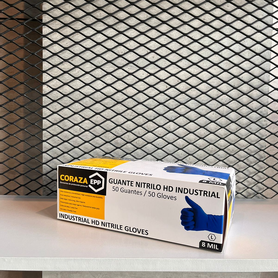 Guante Nitrilo Clay HD Industrial x 50 unidades - Horma pequeña Ref. 3011307 1