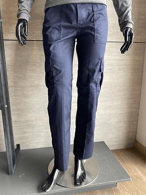 Pantalón Cargo en Dril Azul Ref. 140510