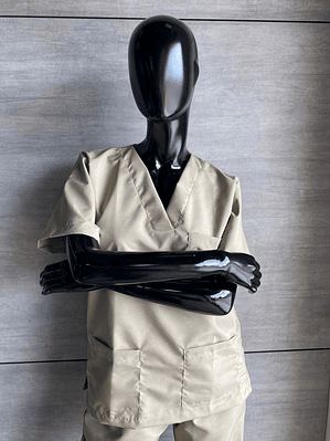 Uniforme Antifluido Cuello V Color Beige Ref. 170270