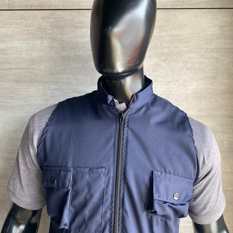 Chaleco Dril Promocion Azul Oscuro Ref 150310 2