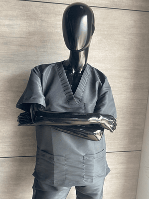 Uniforme Antifluido Cuello V Color Gris Oscuro Ref. 170270