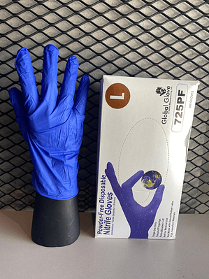 Caja Global Guante de Nitrilo x 300 Und Azul . Ref 725PF