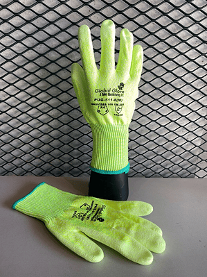 Guante Global Poliuretano de Alta Visibilidad Anticorte Ref. PUG 511
