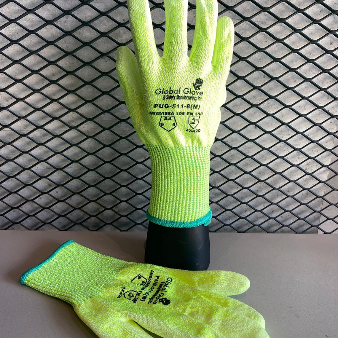 Guante Global Poliuretano de Alta Visibilidad Anticorte Ref. PUG 511 1