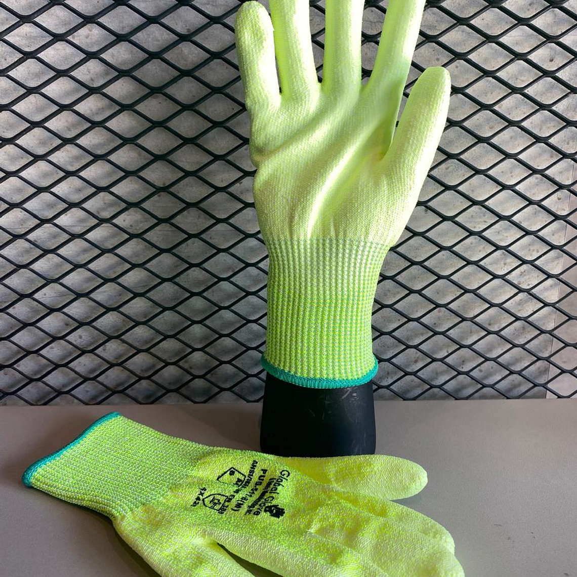 Guante Global Poliuretano de Alta Visibilidad Anticorte Ref. PUG 511 2