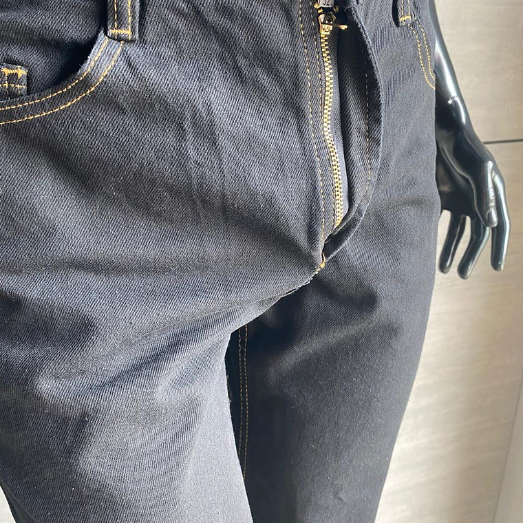 Pantalón Jean Dotación Negro Caballero Cierre Cremallera Ref. 140211 2