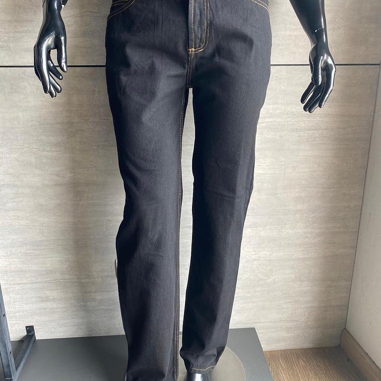 Pantalón Jean Dotación Negro Caballero Cierre Cremallera Ref. 140211 1