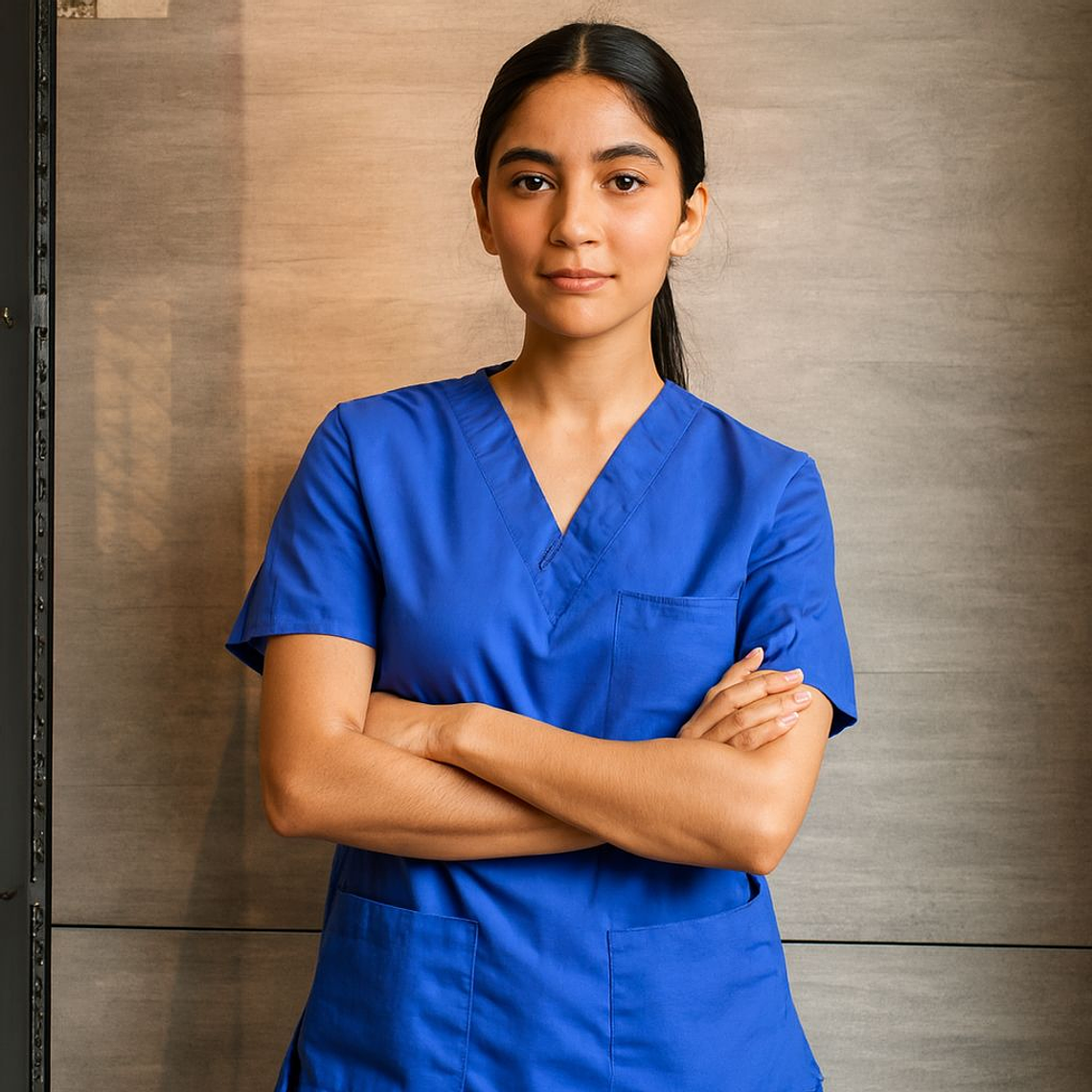 Uniforme Antifluido Cuello V Azul Ref. 170280 1