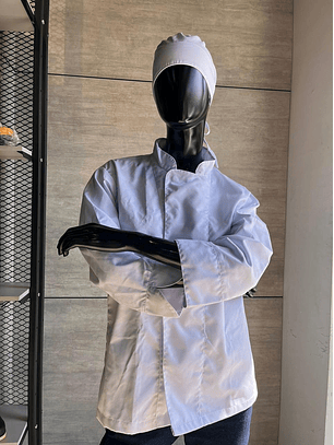 Camisa Tipo Chef Gabardina Blanca Ref. 130610