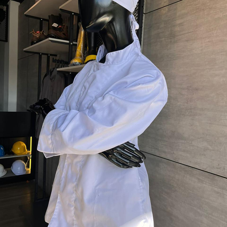 Camisa Tipo Chef Gabardina Blanca Ref. 130610 2