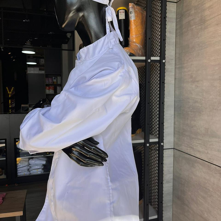 Camisa Tipo Chef Gabardina Blanca Ref. 130610 3