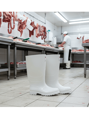 Bota Croydon Workman Food Industry PVC Blanca Sin Punta de Seguridad Ref. 2400010 
