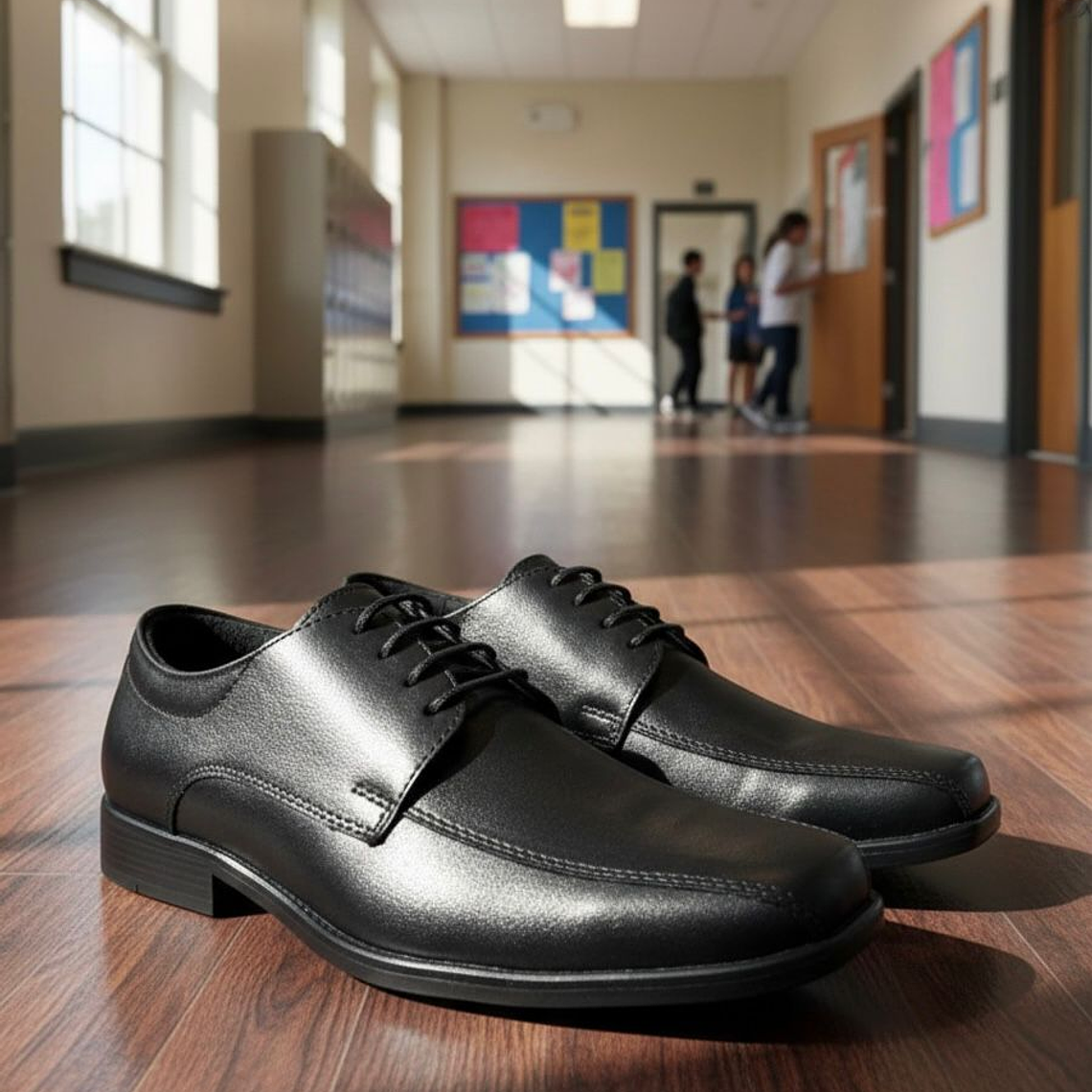 Zapato Caballero Negro Amarrar Cuero con Costura Adelante Ref. 1221 1