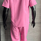 Uniforme Antifluido Cuello V Color Rosado Ref. 170270 Últimas unidades - Miniatura 3