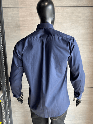 Camisa de cuello dril azul oscuro Ref. 130410