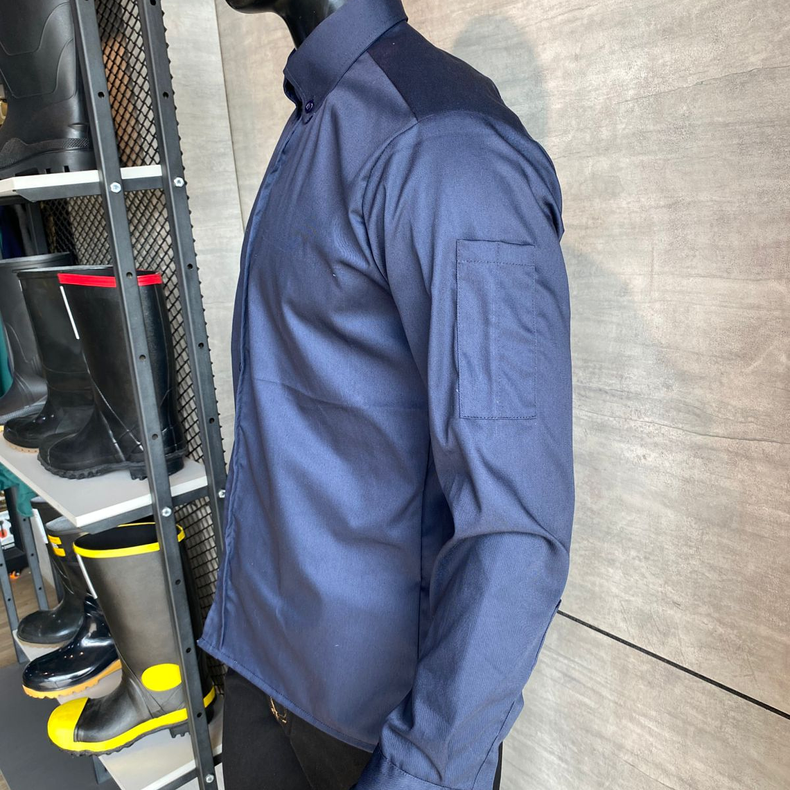 Camisa de cuello dril azul oscuro Ref. 130410 3