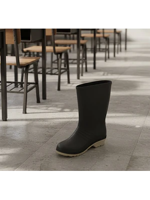 Bota Idecal Dama en PVC Caña Baja Negra Ref. A151