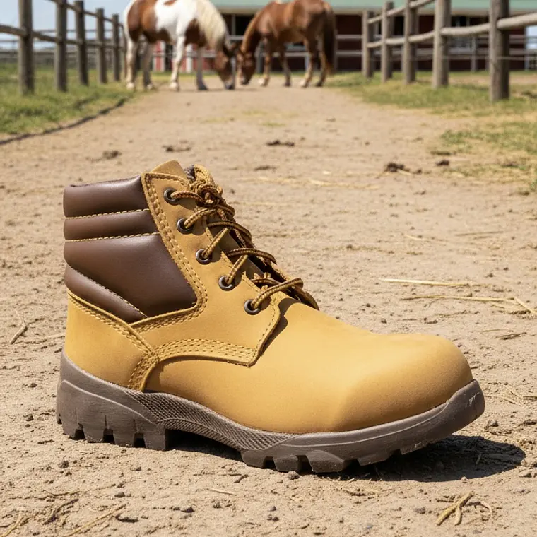 Bota Nobuck Miel con Puntera de Seguridad Ref. 5505 1