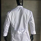 Camisa Tipo Chef Gabardina Blanca Con Embone Negro Ref. 130620 - Miniatura 3