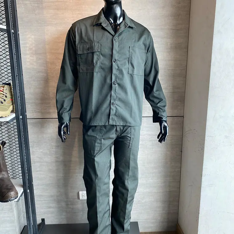 Overol Camisa y Pantalon Verde Militar Rip Stop Ref. 100160-02 1
