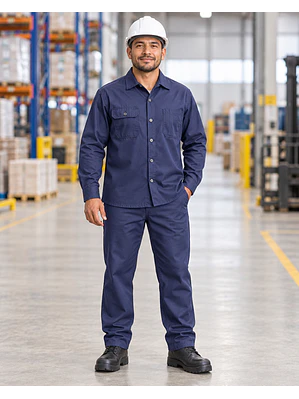 Overol Camisa y Pantalón Dril Color: Azul Oscuro Promoción Ref. 100410