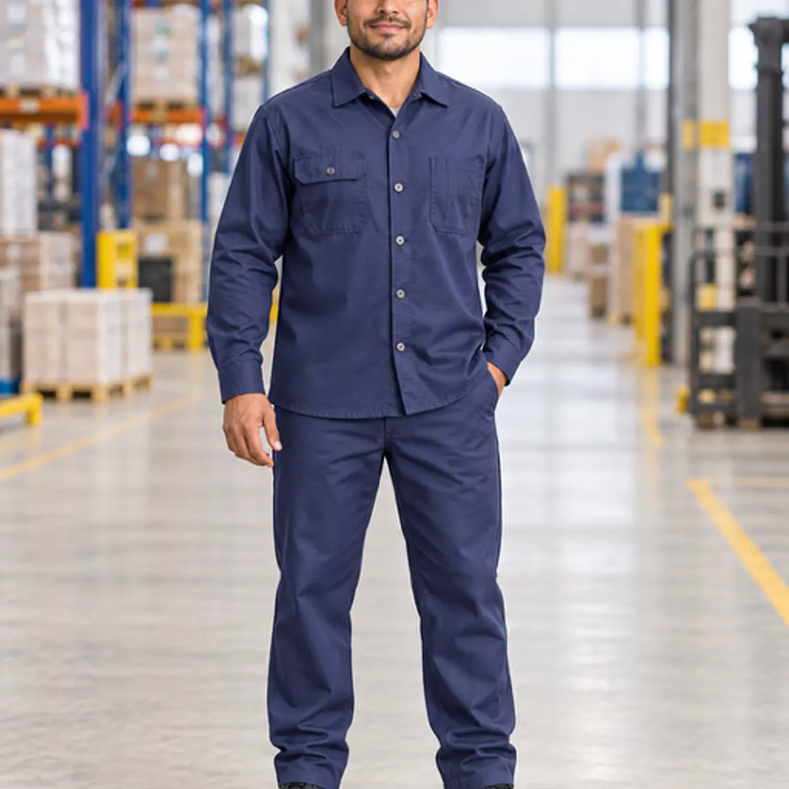 Overol Camisa y Pantalón Dril Color: Azul Oscuro Promoción Ref. 100410 1